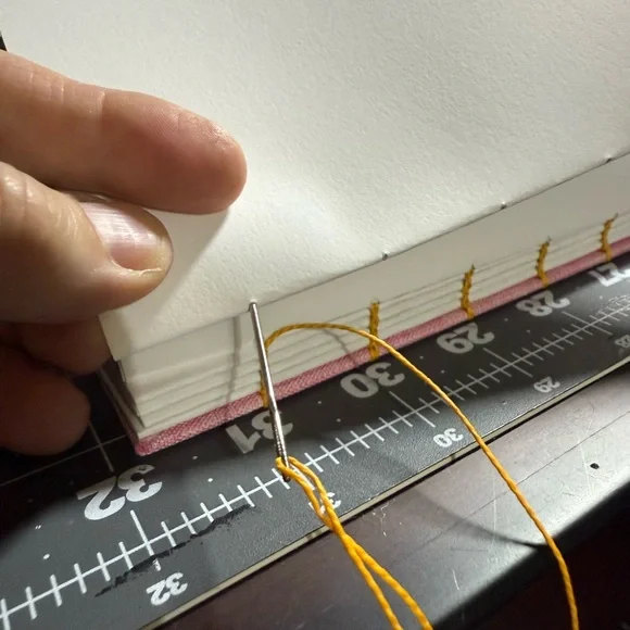 CUSTOM Made To Order Coptic Bound Art Journal. Cloth covered journal. - Picture 7 of 8